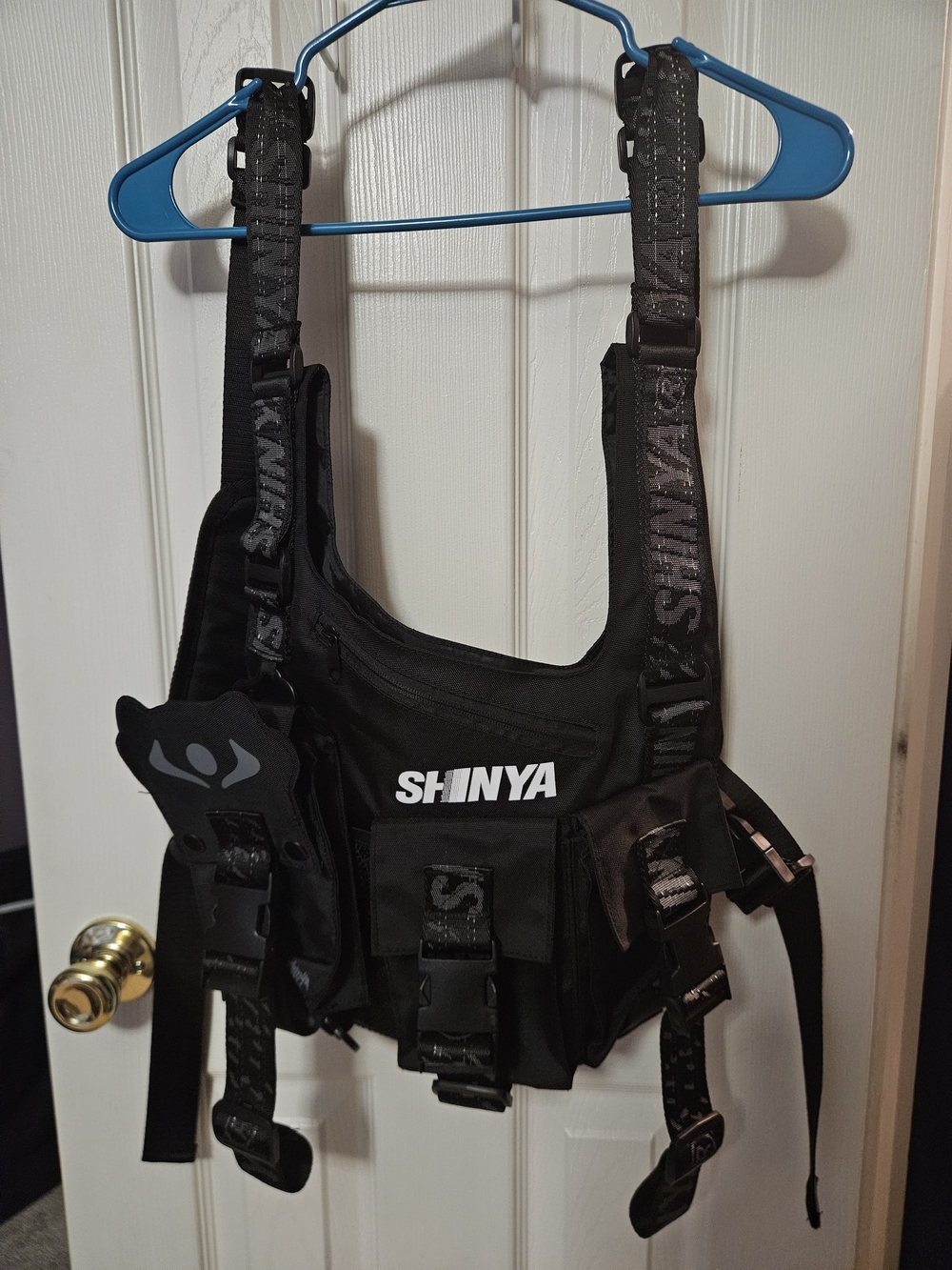 Black Tactical Messenger Chest Pack for Men